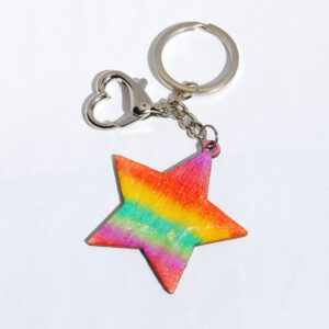 Llavero estrella arcoiris